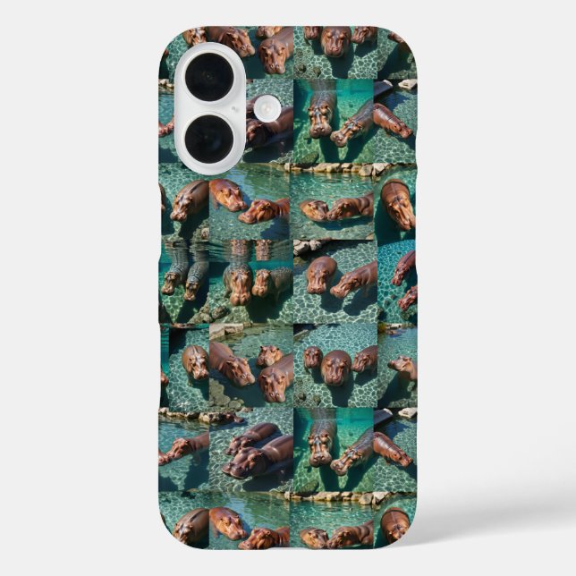 Hippos at Play: A Pond Paradise Case-Mate iPhone Case (Back)