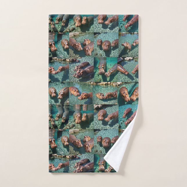 Hippos at Play: A Pond Paradise Hand Towel (Hand Towel)