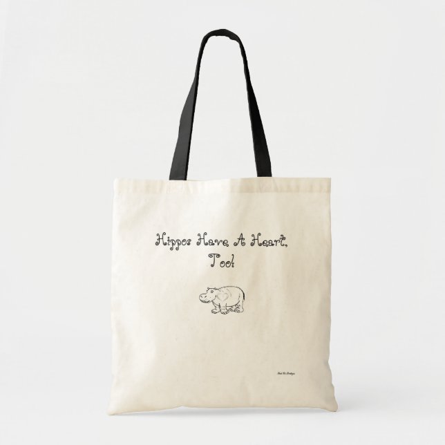 Hippo's Have A Heart, Too Tote (Front)