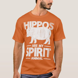 Hippos Is My Spirit Animal African Animal Hippo T-Shirt
