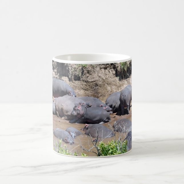Hippos on a Riverbank Mug (Center)