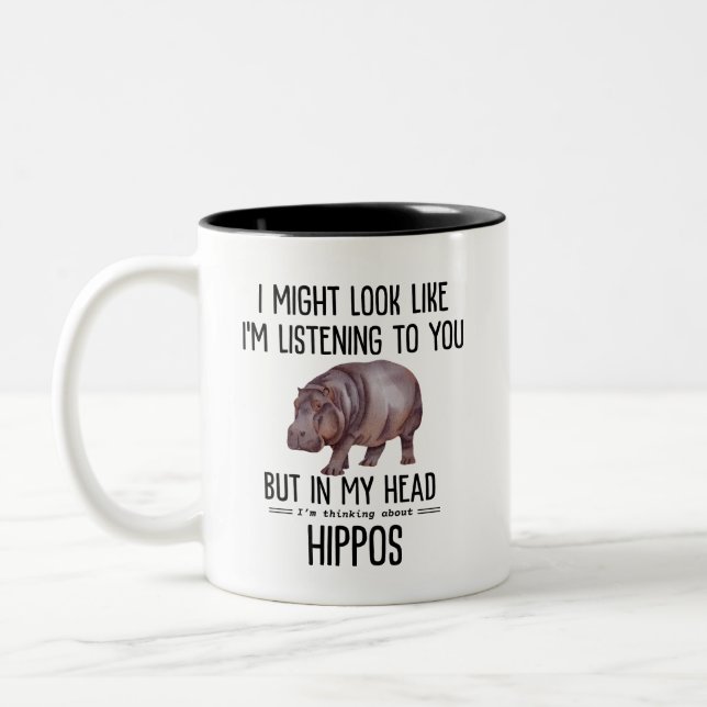 Hippos Two-Tone Coffee Mug (Left)