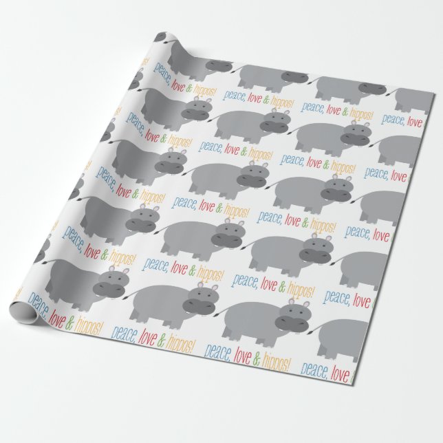 Hippos Wrapping Paper (Unrolled)