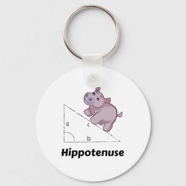 Hippotenuse Funny Math Key Ring (Front)