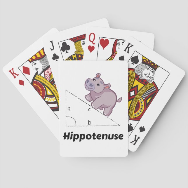 Hippotenuse Funny Math Playing Cards (Back)