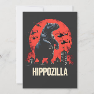 Hippozilla Spooky Moo Deng Baby Pygmy Hippo Save The Date