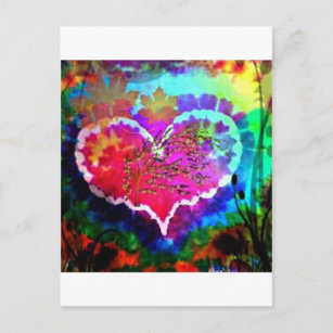 Hippy at Heart Rainbow Tie Dye gift collection Postcard