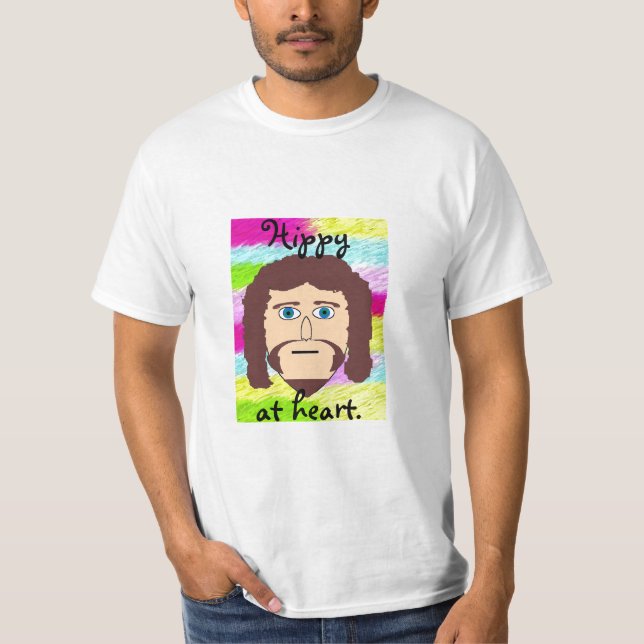 Hippy, at heart. T-Shirt (Front)