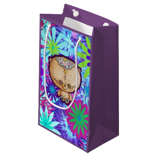 Hippy Bear Small Gift Bag (Front Angled)