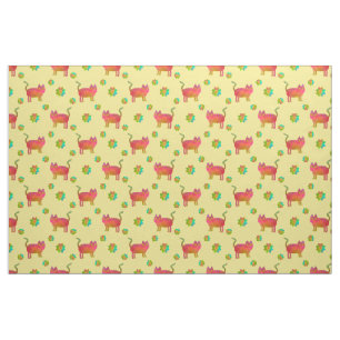 Hippy Cat in Summer Fabric