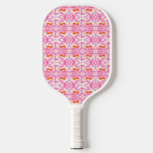 Hippy Chic Pink and Orange Tie-Dye  Pickleball Paddle