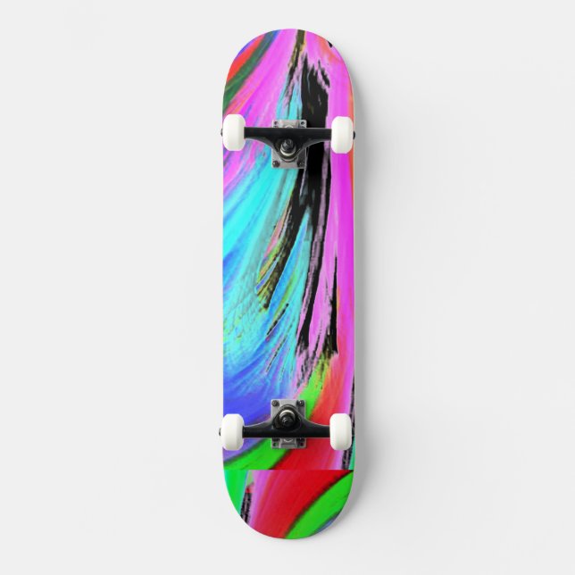 Hippy Colour Wave Skateboard (Front)