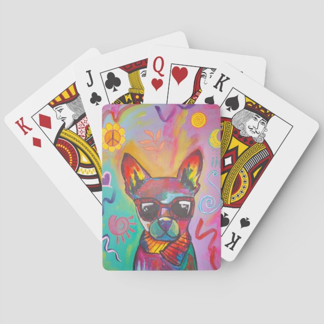 Hippy Dog Playing Cards (Back)