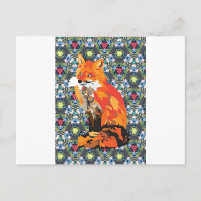 Hippy Fox Postcard (Front)