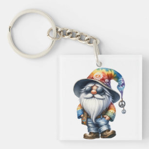 Hippy Gnome Key Ring