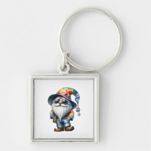 Hippy Gnome Key Ring