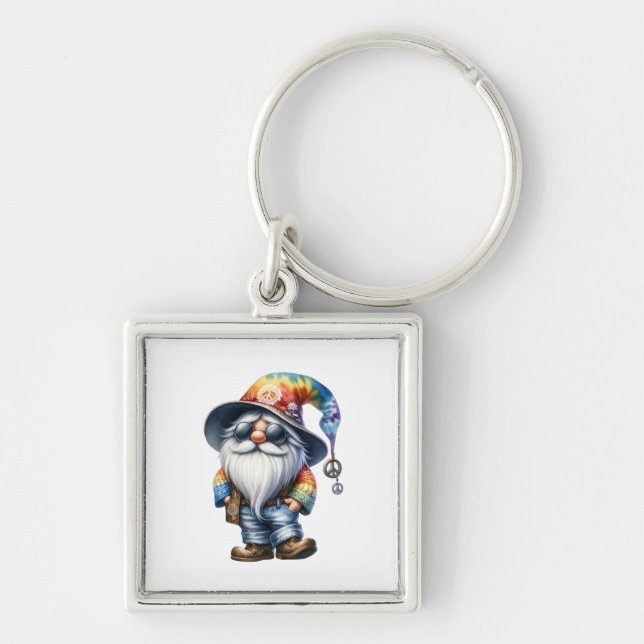 Hippy Gnome Key Ring (Front)