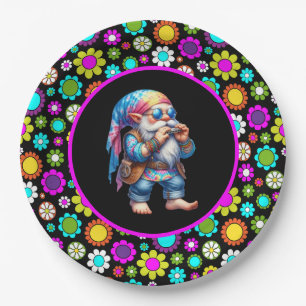 Hippy Gnome Paper Plate