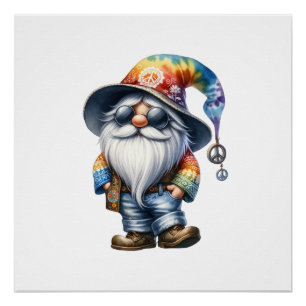 Hippy Gnome Poster
