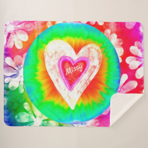Hippy Heart Sherpa Blanket