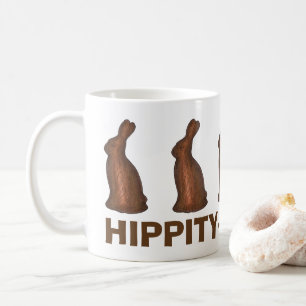 Hippy Hop Hop Chocolate Easter Bunny Rabbit Coffee Mug