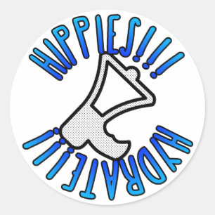 Hippy Hydration Stickers. Classic Round Sticker