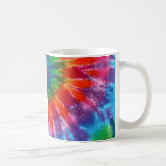 Hippy Peace Retro 60s Tie Dye Coffee Mug (Right)