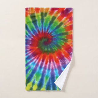 Hippy Peace Retro 60s Tie Dye Hand Towel