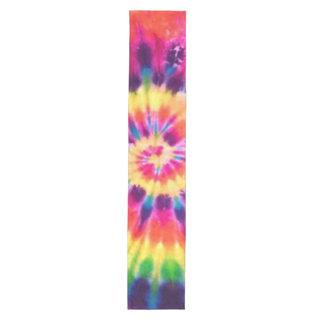 Hippy Peace Retro 60s Tie Dye Medium Table Runner (Front)