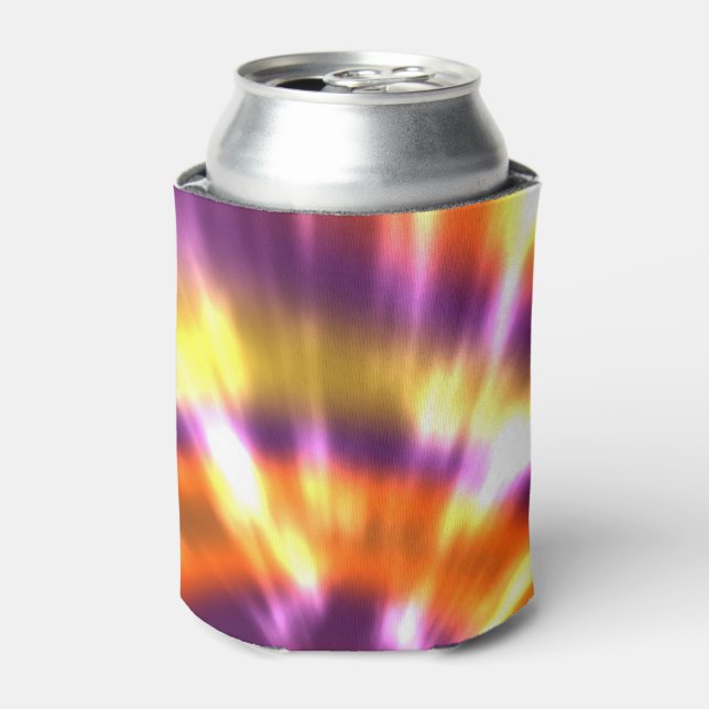 Hippy Peace Retro Tie Dye Colourful Boho Can Cooler (Can Front)