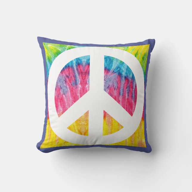 Hippy peace sign Cushion (Front)