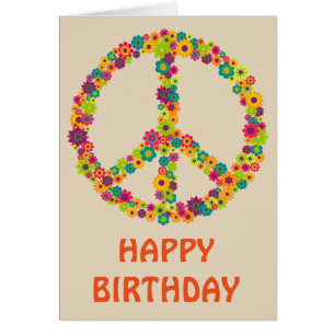 Hippy peace sign flowers