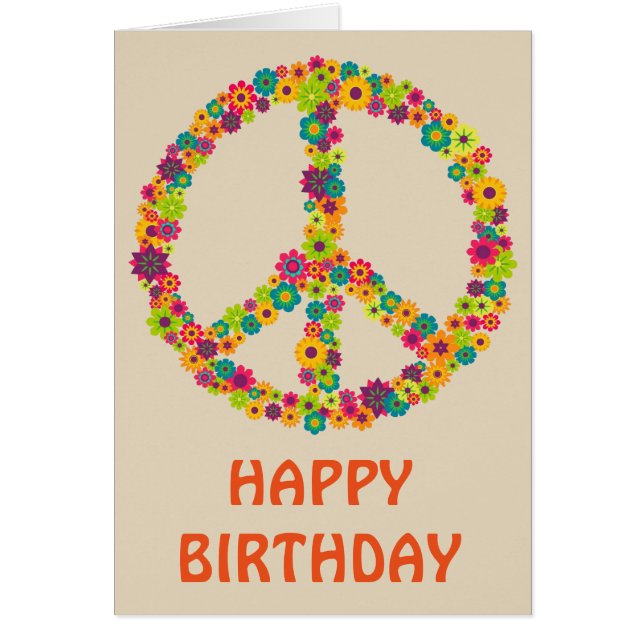 Hippy peace sign flowers (Front)