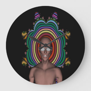 Hippy Punk Large Clock