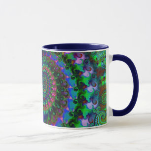 Hippy Rainbow Fractal Pattern Mug