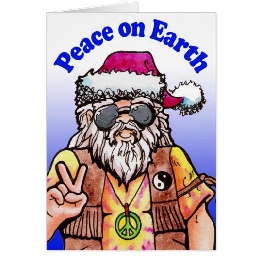 Hippy Santa Card