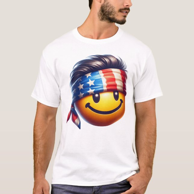 Hippy Smiley Face T-Shirt (Front)
