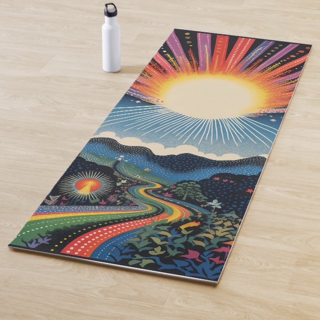 Hippy Sunrise  Yoga Mat (In Situ)