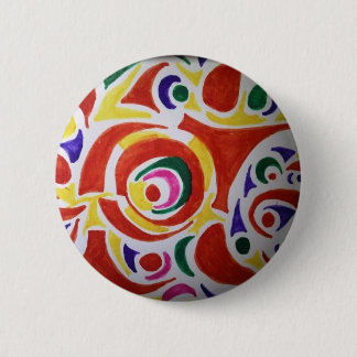 Hippy Swirls 6 Cm Round Badge