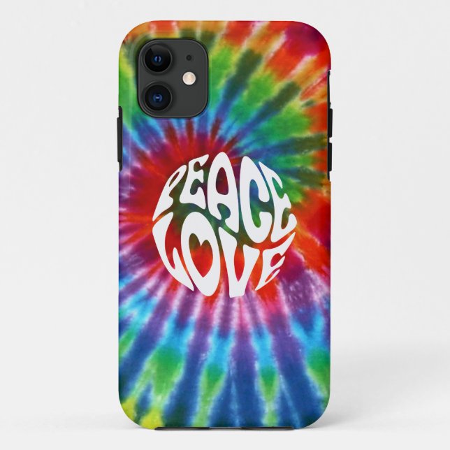 Hippy Tie Dye 60s Retro Colourful Boho Case-Mate iPhone Case (Back)