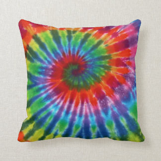 Hippy Tie Dye 60s Retro Colourful Boho Cushion