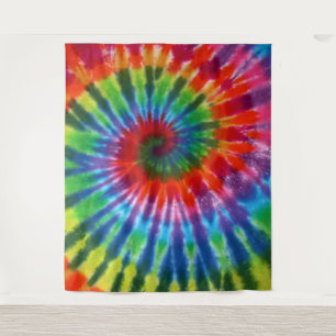 Hippy Tie Dye 60s Retro Colourful Boho Tapestry