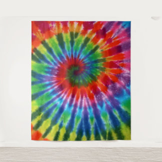 Hippy Tie Dye 60s Retro Colourful Boho Tapestry