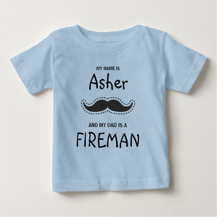 Hipster and Boho design with a Mustache in Black Baby T-Shirt