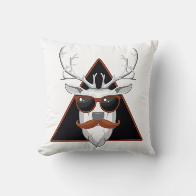 Hipster Antler Art Cushion (Front)