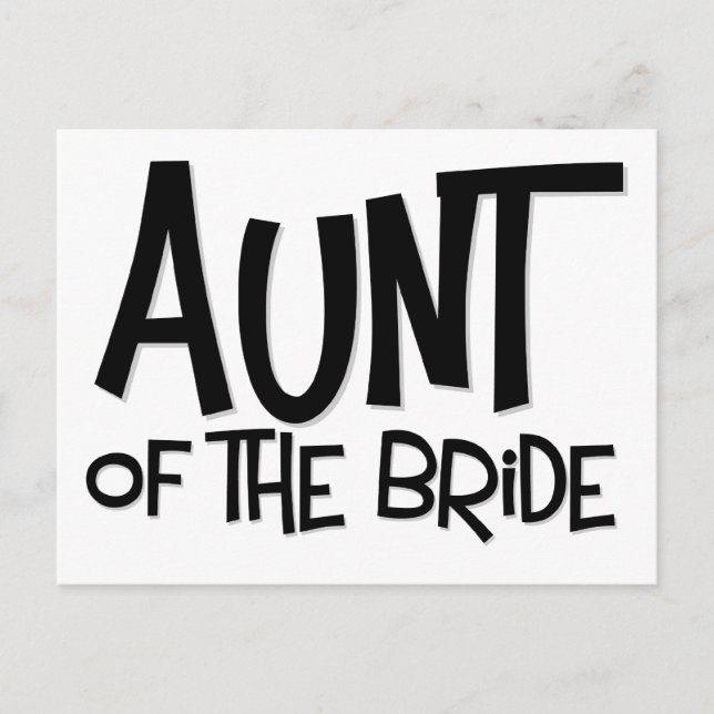 Hipster Aunt of the Bride Postcard (Front)