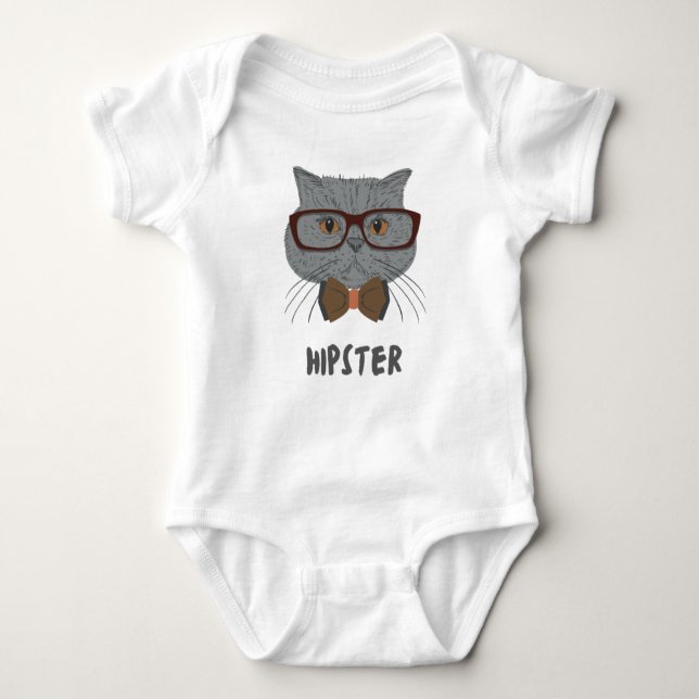 Hipster  baby bodysuit (Front)