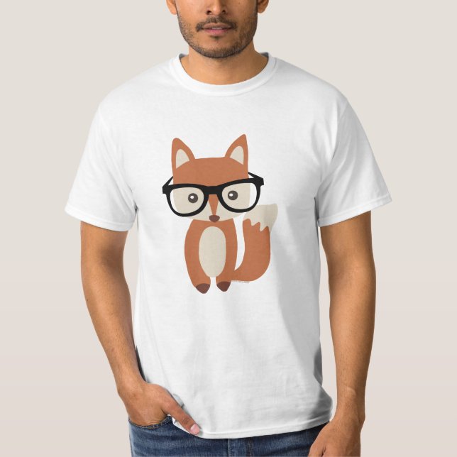 Hipster Baby Fox w/Glasses T-Shirt (Front)