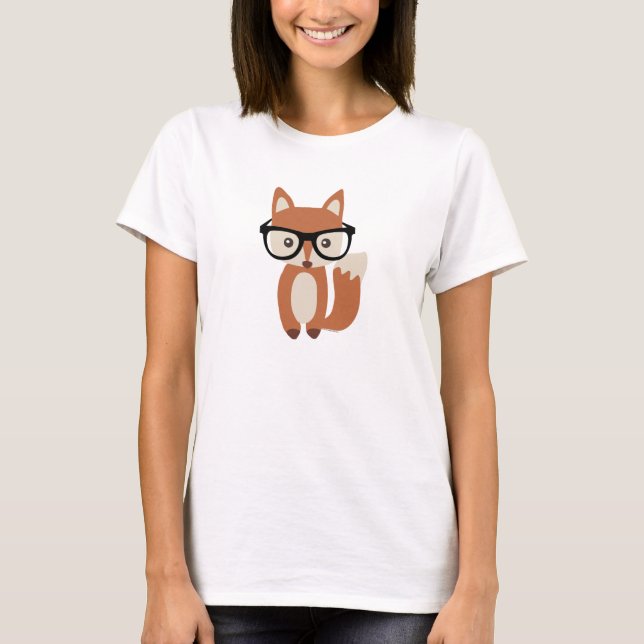 Hipster Baby Fox w/Glasses T-Shirt (Front)