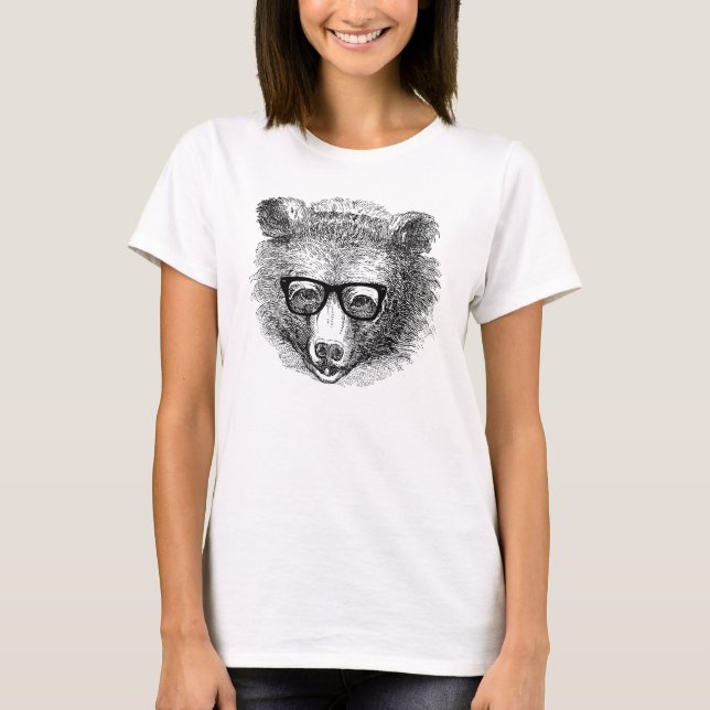 Hipster Bear T-Shirt (Front)